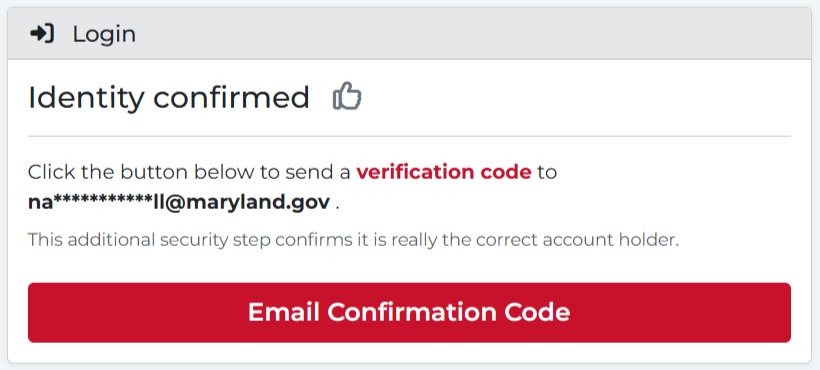 Confirm email window screen shot