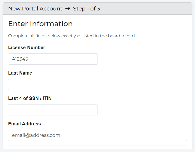 Signup window screen shot